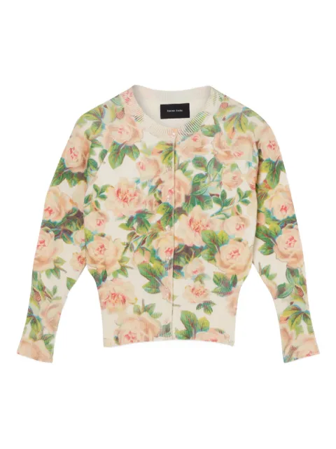 Simone Rocha floral-print knit cardigan