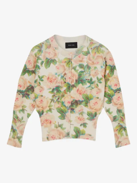 Simone Rocha floral-print knit cardigan