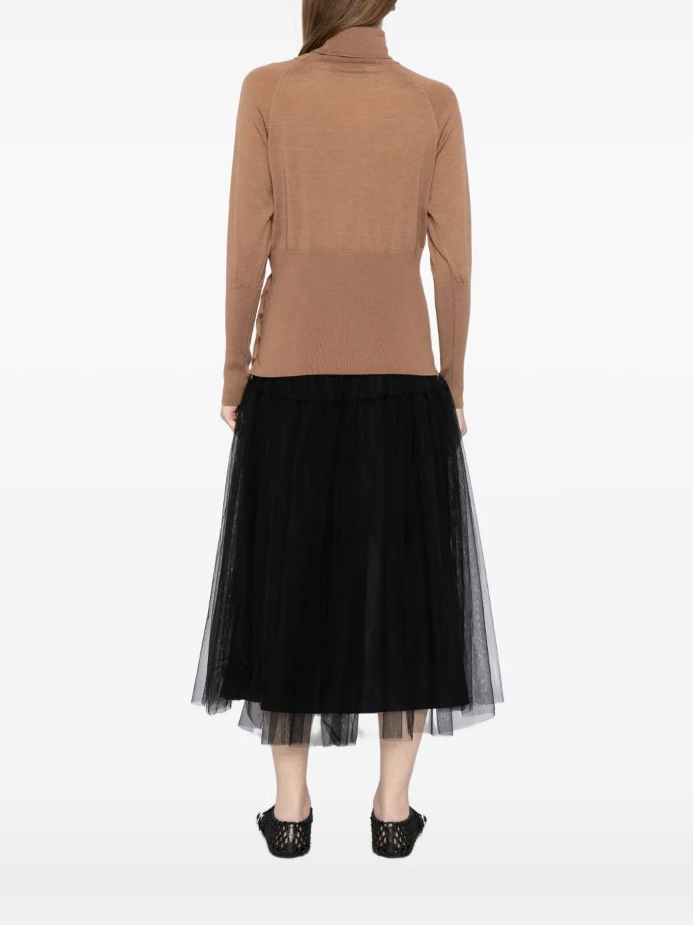 Simone Rocha Fitted High-neck Top In Brown
