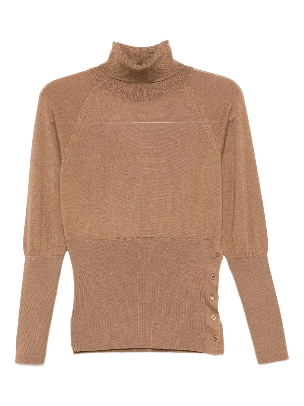 Simone Rocha Fitted High-neck Top In Brown