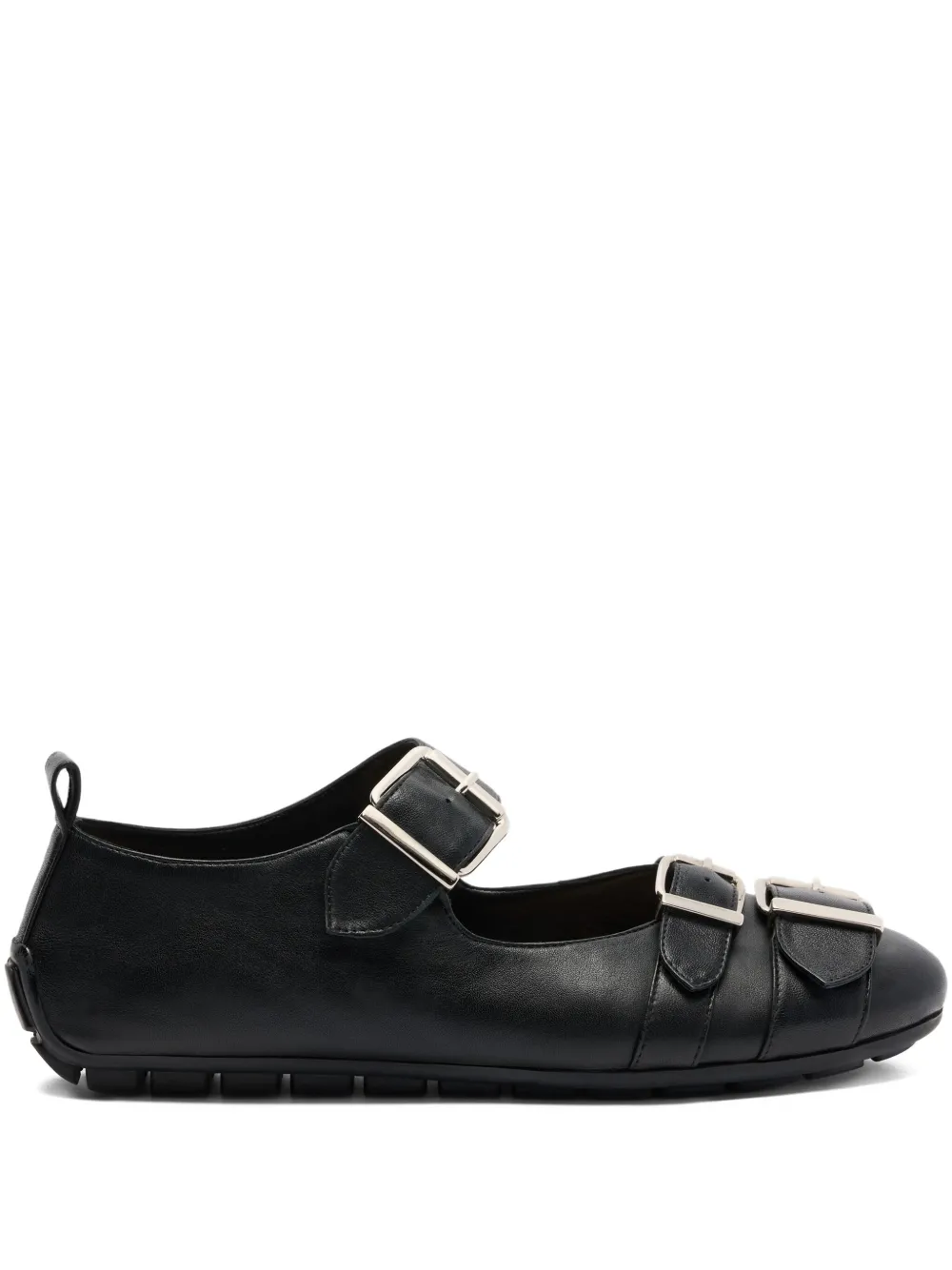Simone Rocha double-buckle ballet flats Black