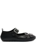 Simone Rocha double-buckle ballet flats - Black