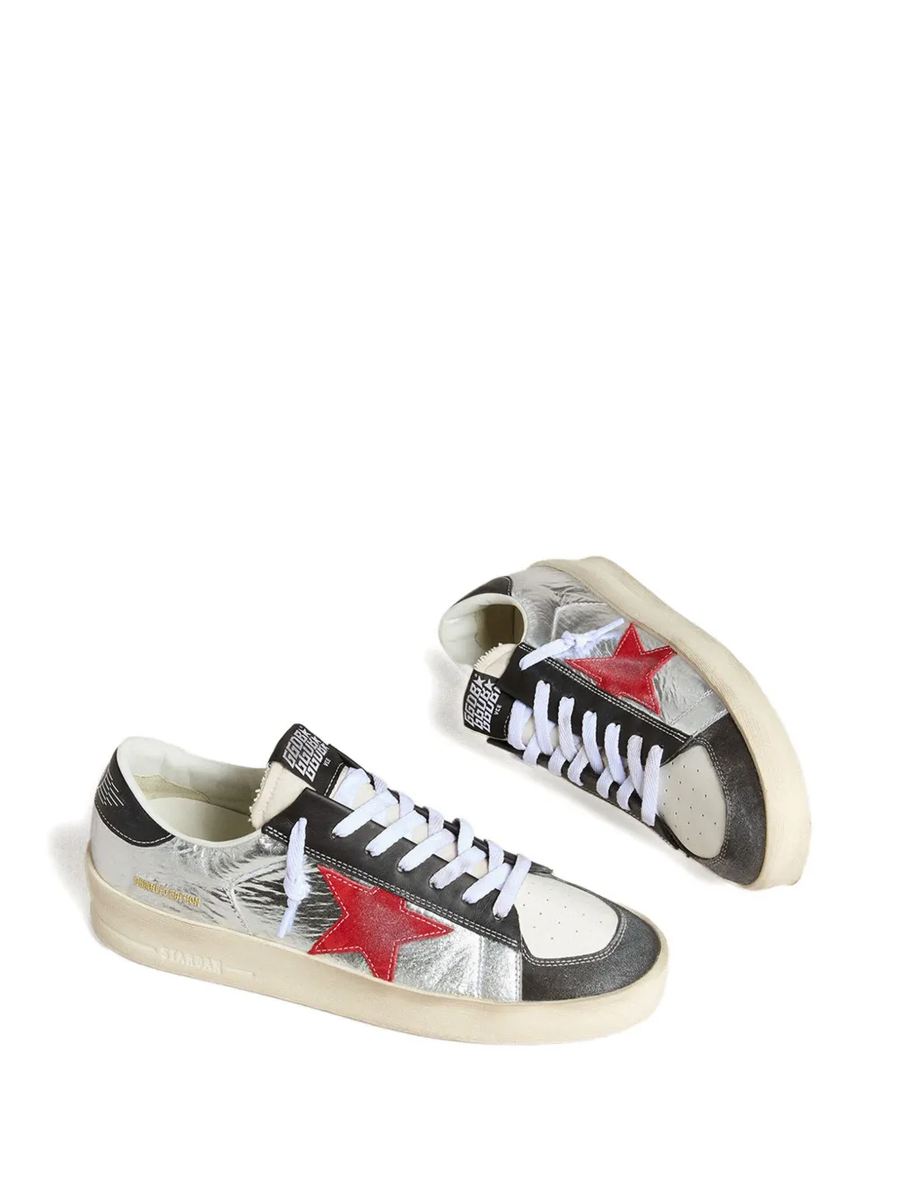 Golden Goose Super Star metallic leather sneakers Silver