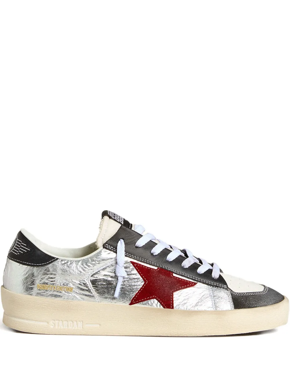 Golden Goose Super Star metallic leather sneakers Silver