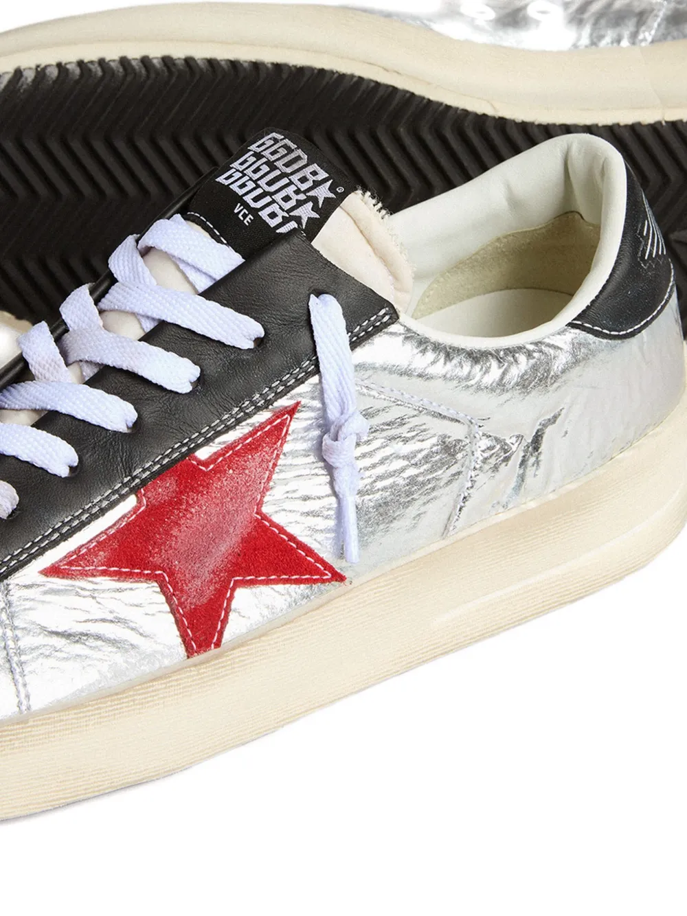Golden Goose Super Star metallic leather sneakers Silver