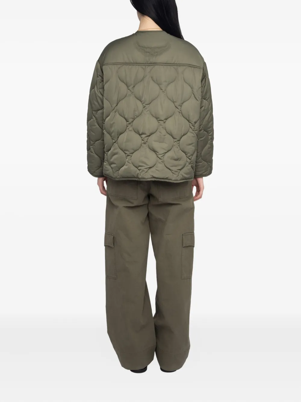 Zadig&Voltaire Bunji quilted patch-pocket jacket Groen