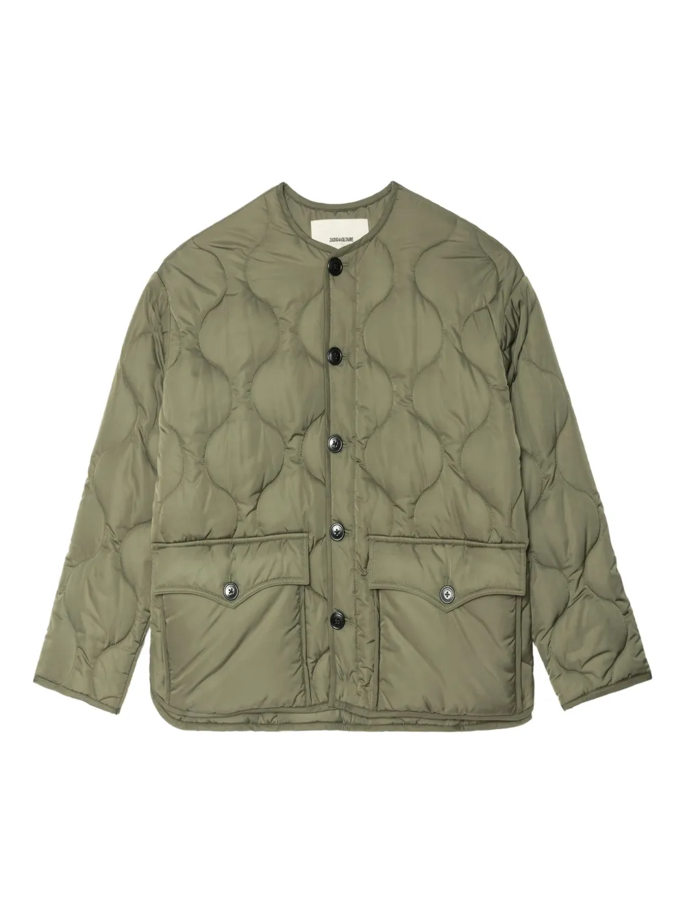 Zadig&Voltaire Bunji quilted patch-pocket jacket Groen