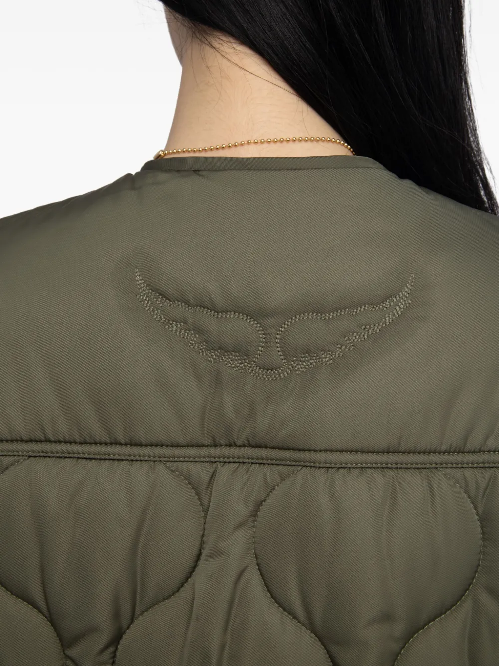 Zadig&Voltaire Bunji quilted patch-pocket jacket Groen