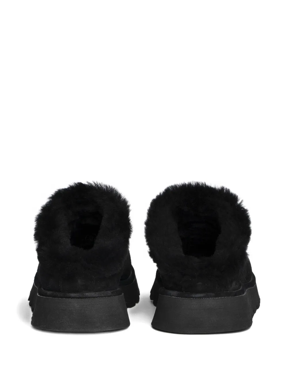 Zadig & Voltaire Embroidered Shearling Mules In Black
