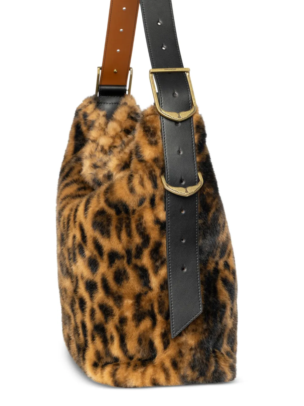 Zadig & Voltaire Leopard-print Belted Bag In Brown