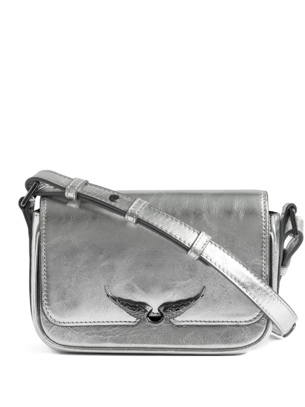 Zadig & Voltaire Le Zazi winged cross body bag - シルバートーン Zadig & Voltaire Le Zazi winged cross body bag - シルバートーン
