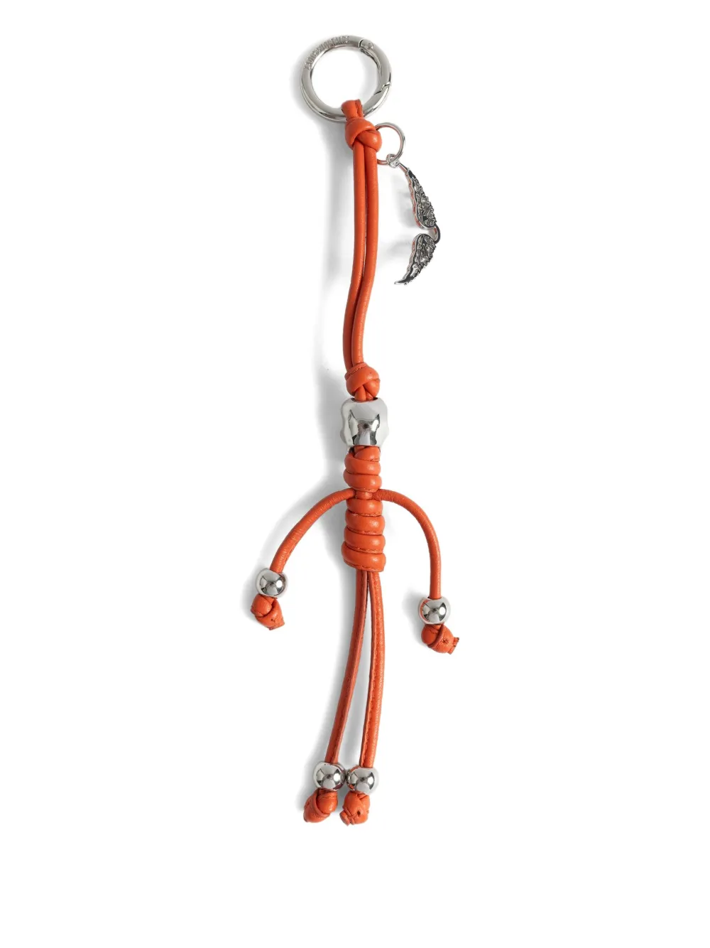 Zadig&Voltaire Leren sleutelhanger Oranje