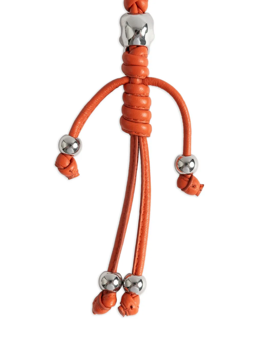 Zadig&Voltaire Leren sleutelhanger Oranje