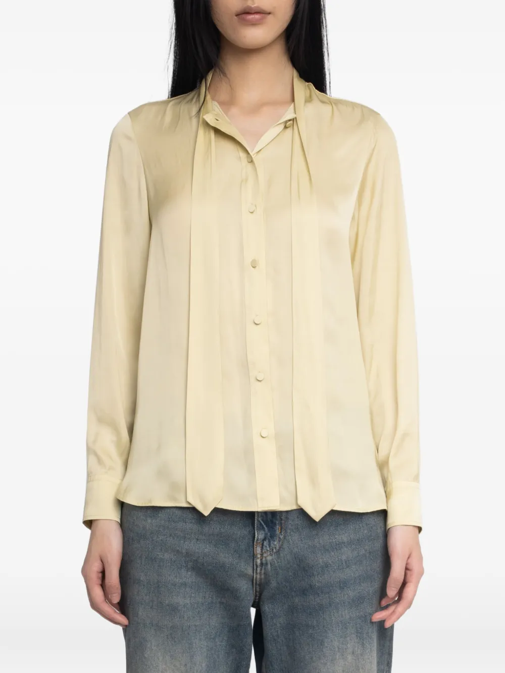 Zadig&Voltaire Tulba satin shirt Beige