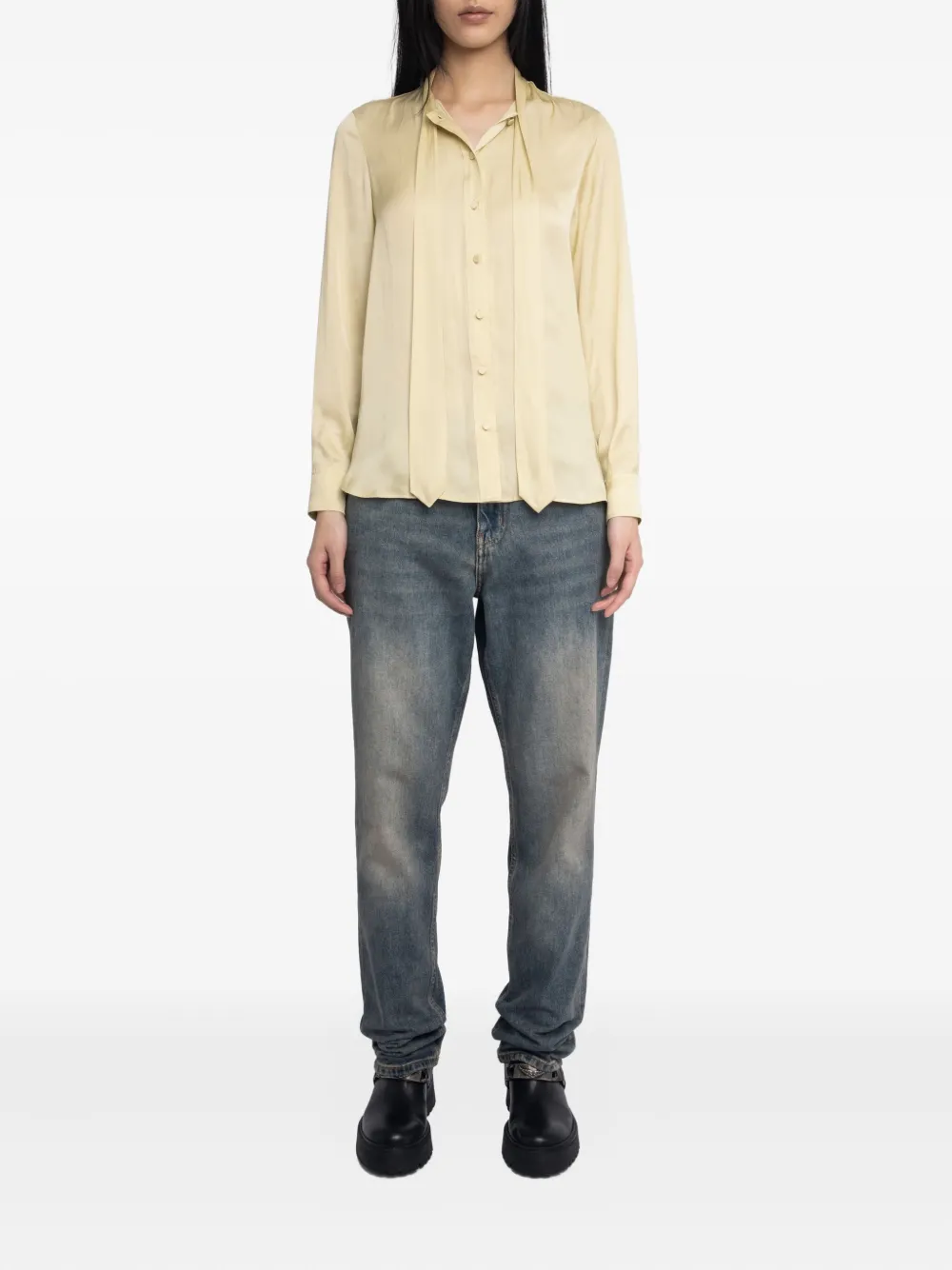 Zadig&Voltaire Tulba satin shirt Beige