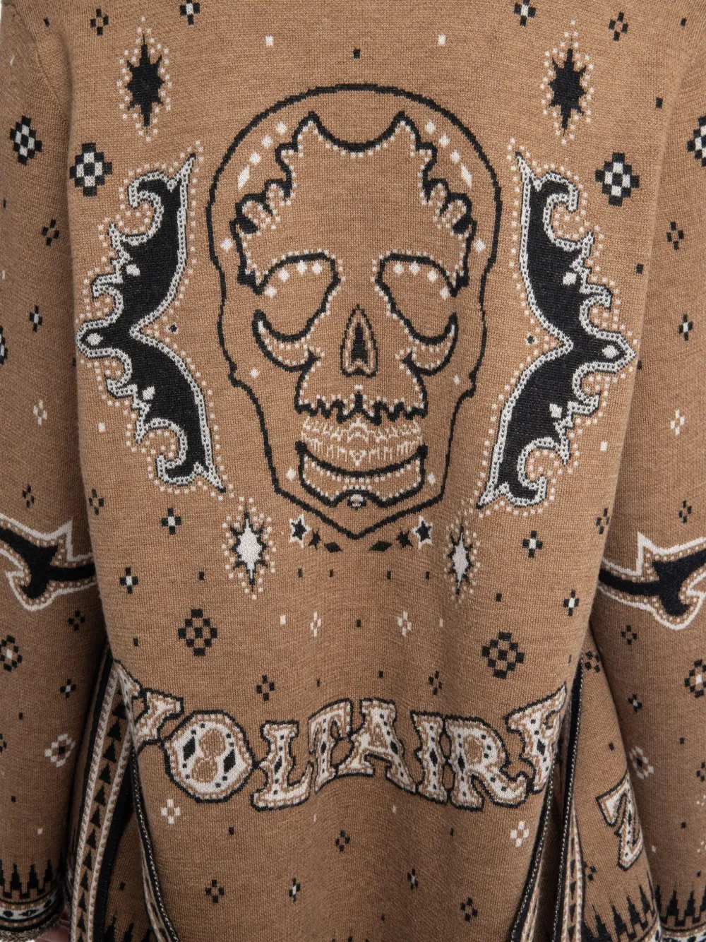 Zadig&Voltaire skull-detail belted cardigan Bruin