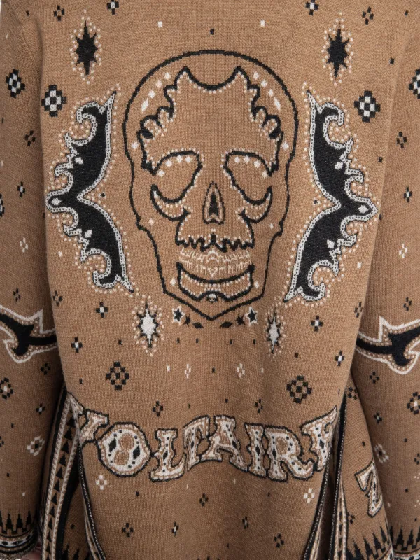 Zadig&Voltaire skull-detail Belted Cardigan | Brown | FARFETCH