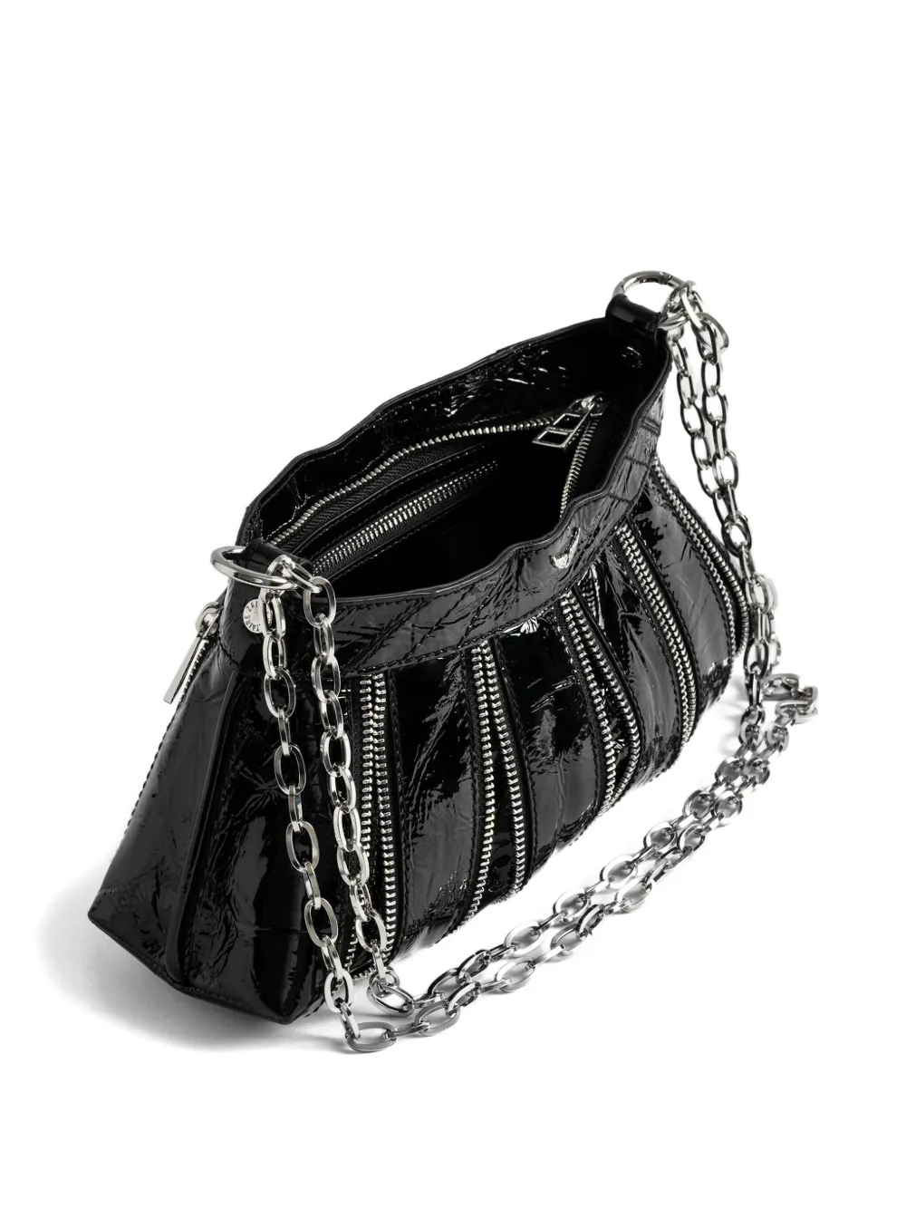 Zadig&Voltaire Sunny Mood kleine crossbodytas met kettinghengsel Zwart