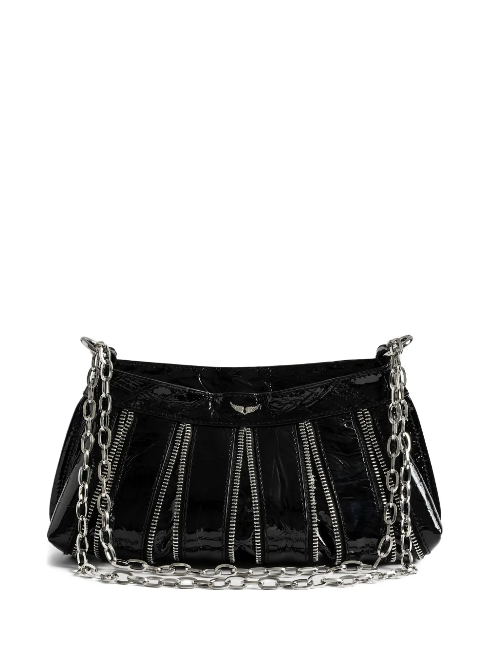 Zadig&Voltaire Sunny Mood kleine crossbodytas met kettinghengsel Zwart