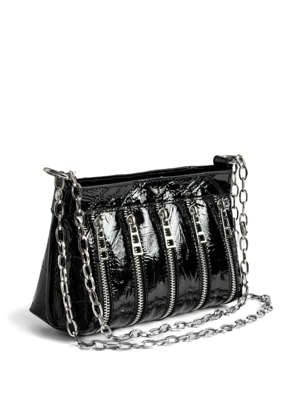 Zadig&Voltaire Sunny Mood kleine crossbodytas met kettinghengsel Zwart