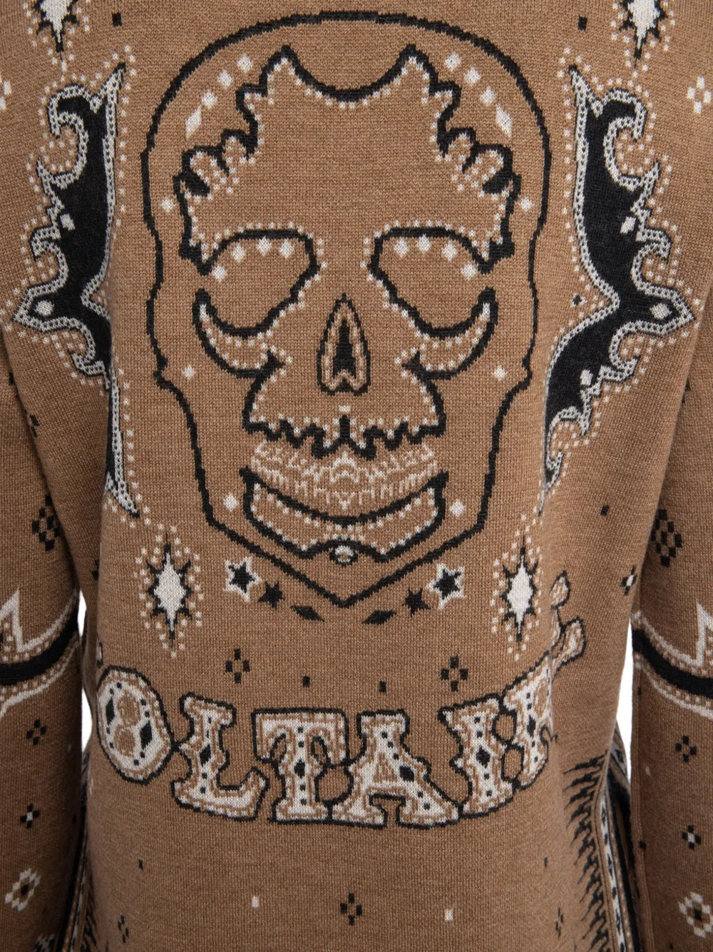 Zadig&Voltaire lace-up skull-print sweater Beige
