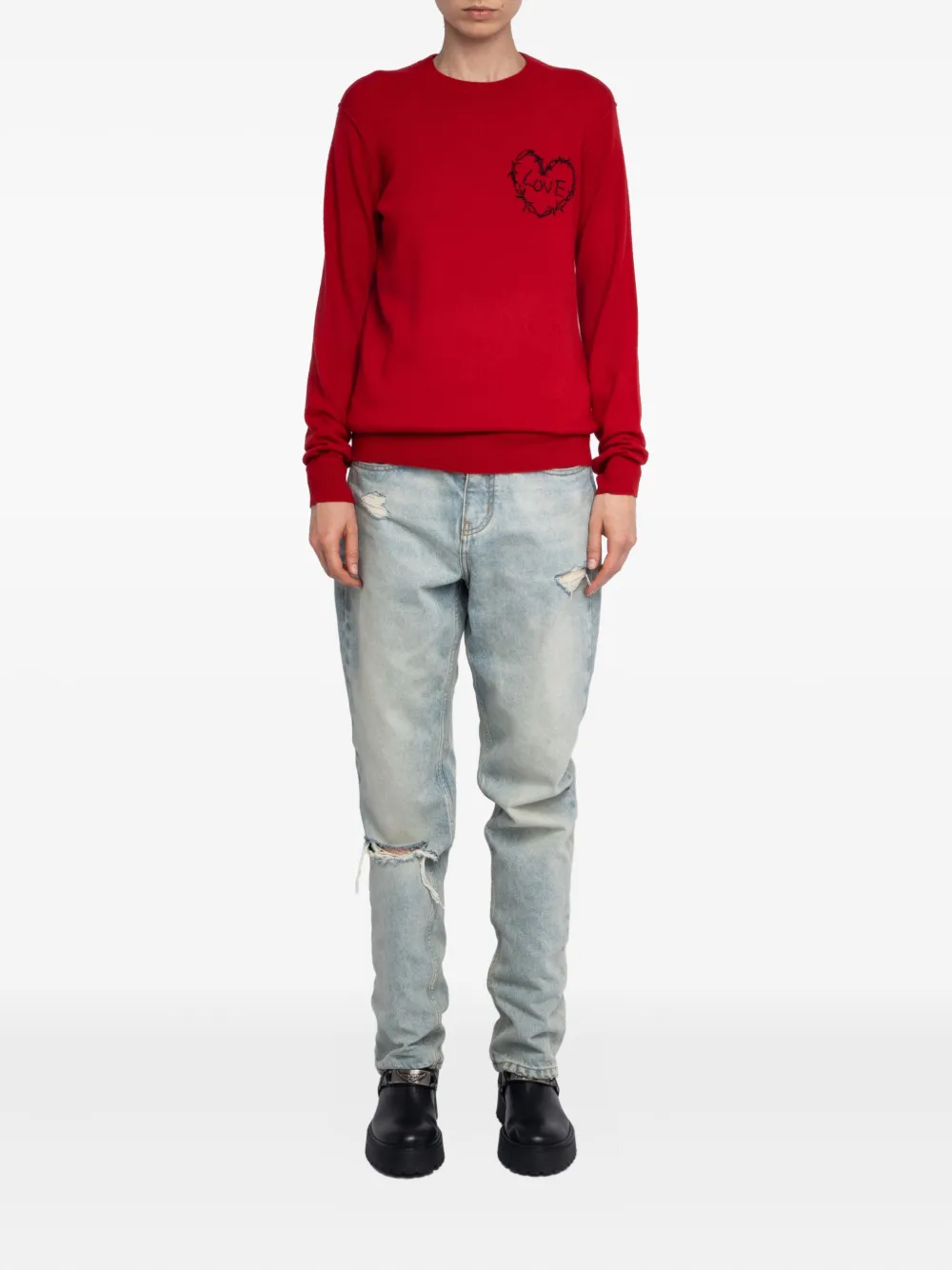 Zadig&Voltaire Kendy trui met hart Rood
