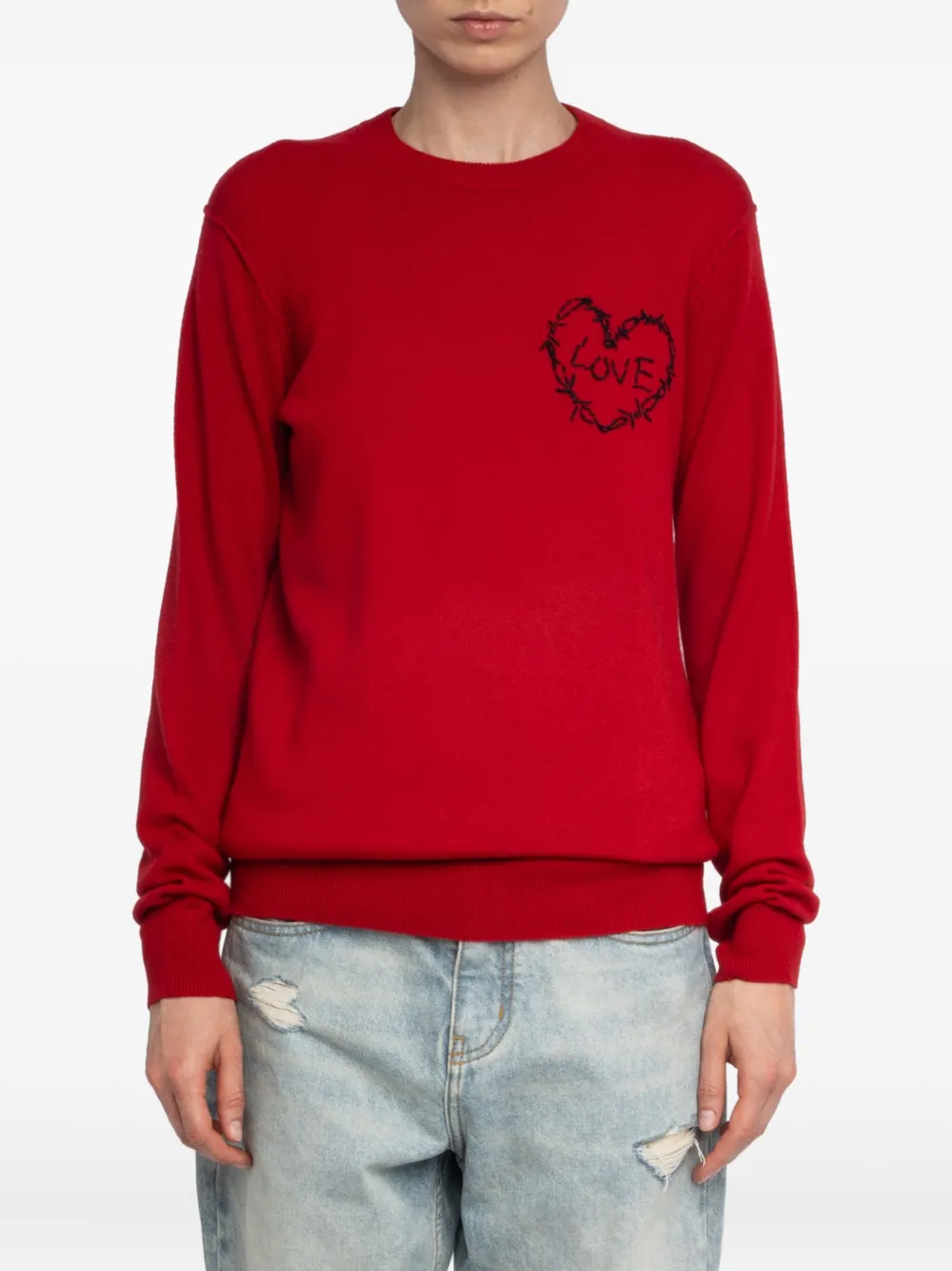 Zadig&Voltaire Kendy trui met hart Rood