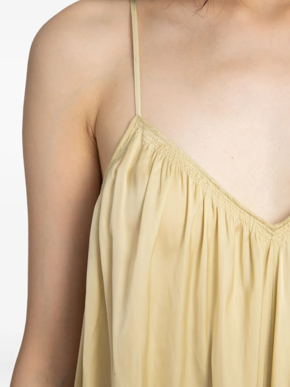 Zadig&Voltaire Ristym spaghetti-strap gathered maxi dress Beige