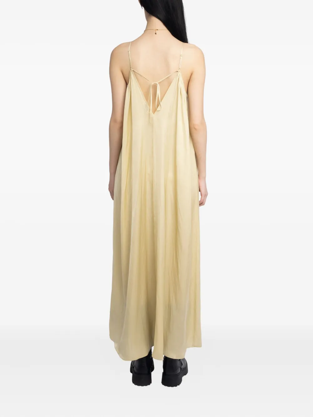 Zadig&Voltaire Ristym spaghetti-strap gathered maxi dress Beige