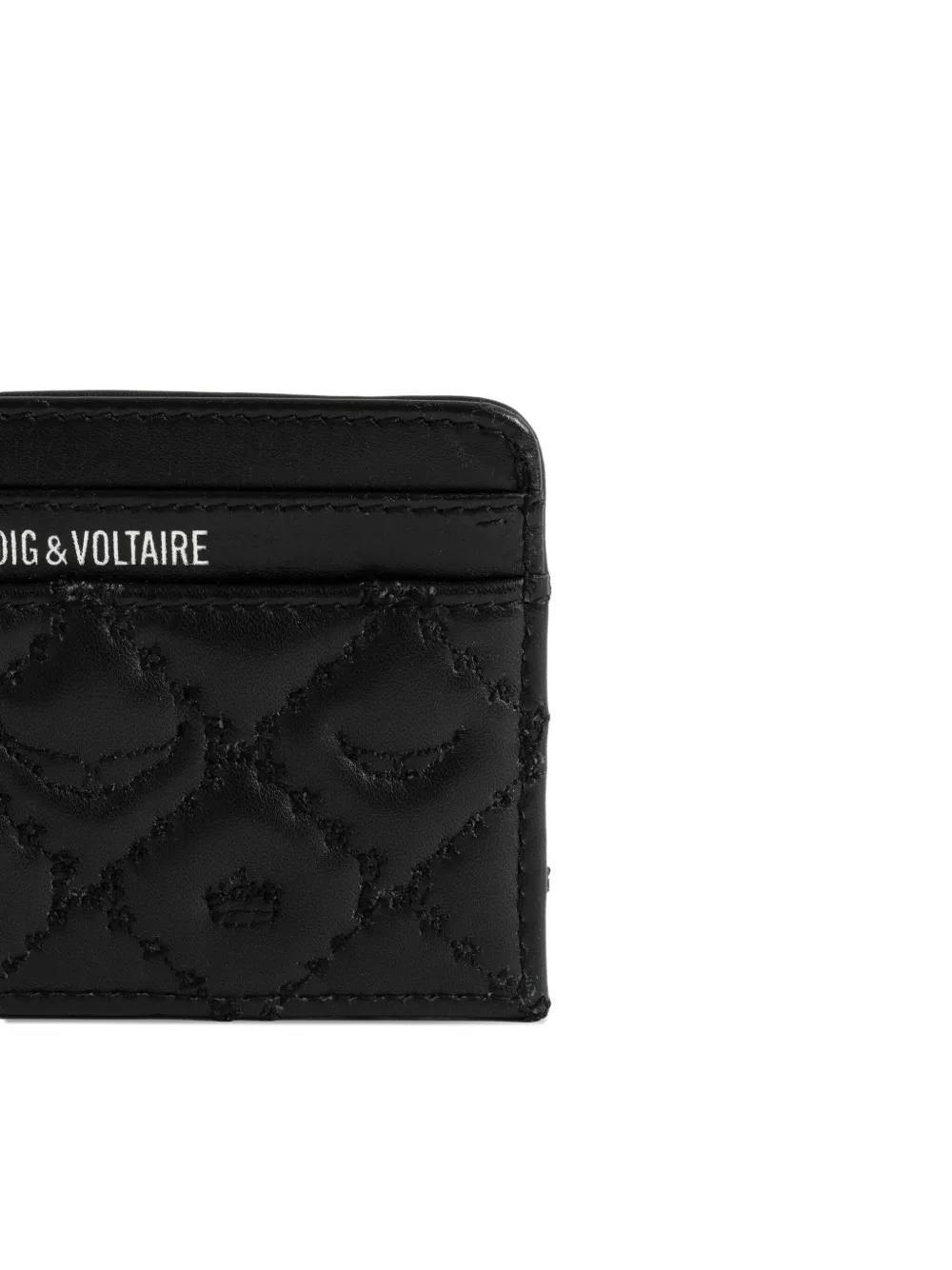 Zadig&Voltaire Pasjeshouder met logoplakkaat Zwart