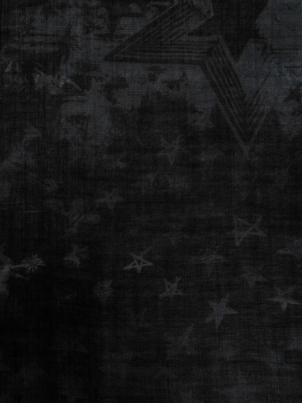 Zadig&Voltaire star-print wool scarf Zwart