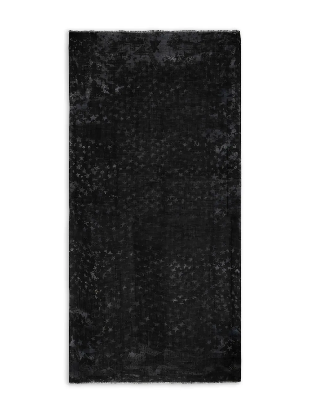 Zadig&Voltaire star-print wool scarf | Black | Image 1