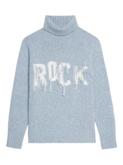 Zadig&Voltaire Mora roll-neck frayed-detail sweater