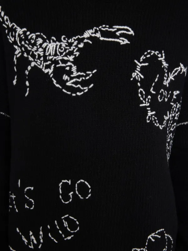 Zadig&Voltaire Baba 美利诺羊毛毛衣| 黑色| FARFETCH CN