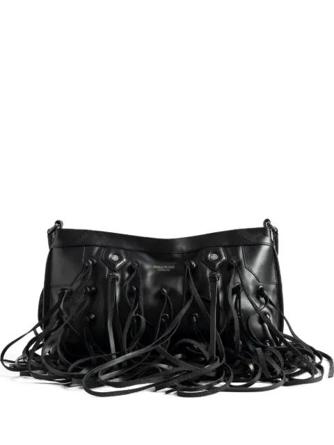 Zadig&Voltaire leather-fringe clutch bag