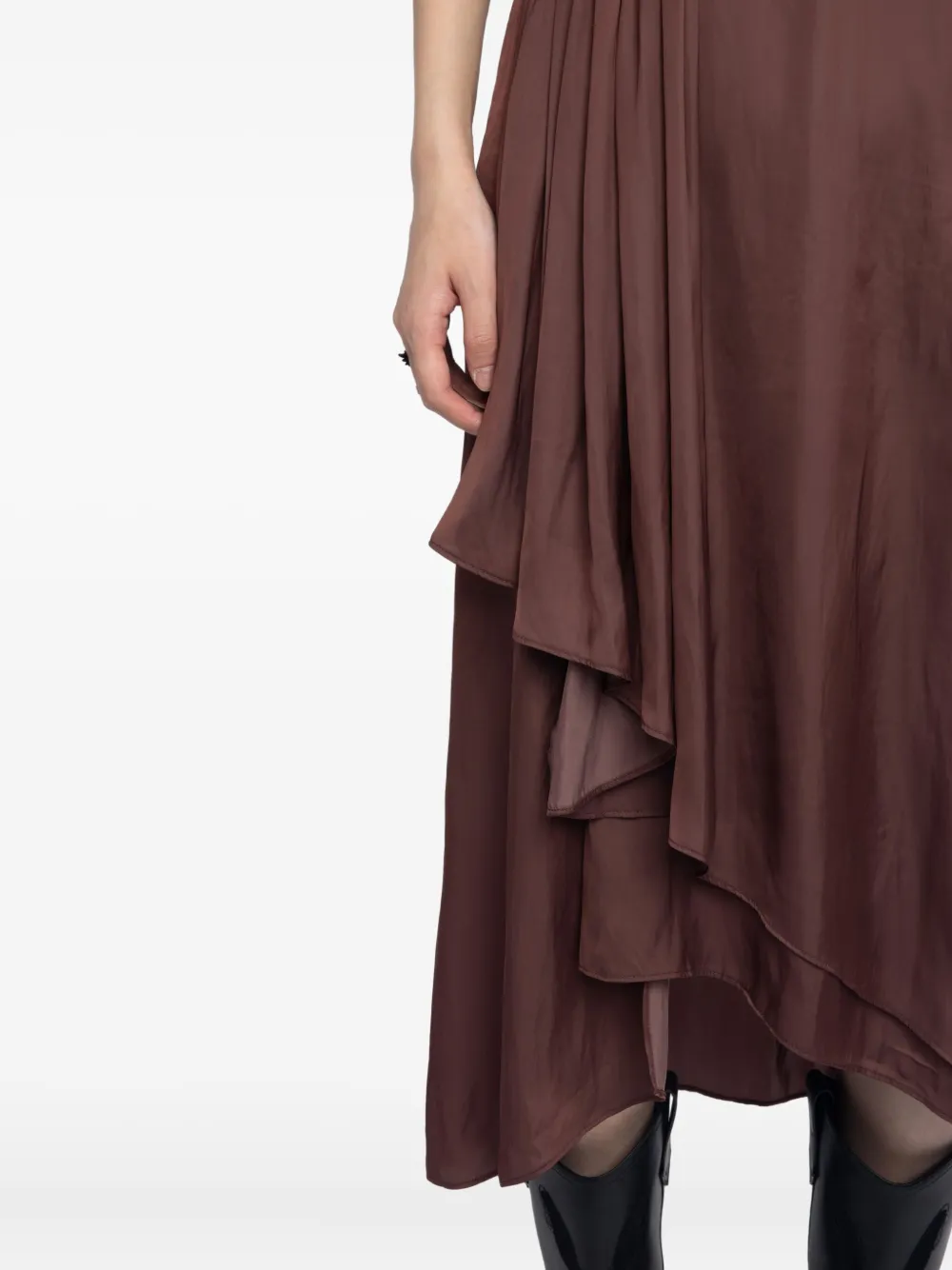 Zadig&Voltaire Randall V-neck midi dress Bruin