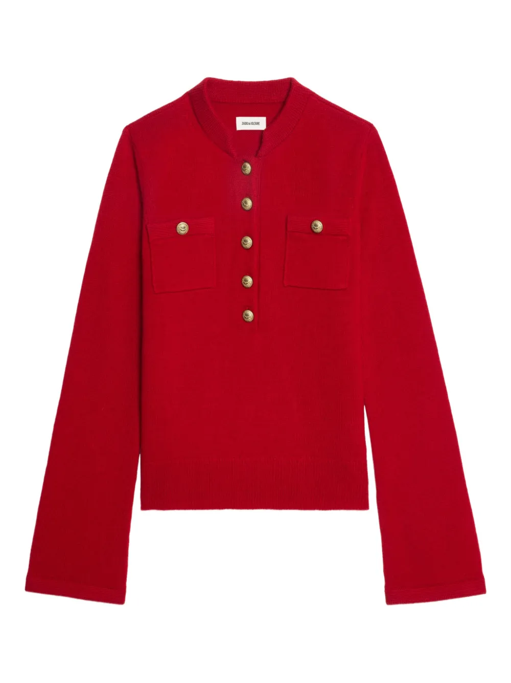 Zadig&Voltaire Lucas trui met knoopdetail Rood