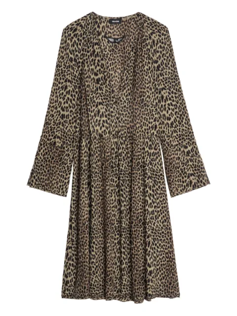 Zadig&Voltaire Rinas leopard-print V-neck mini dress