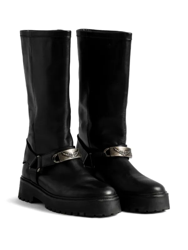 Zadig&Voltaire Angie バックルストラップ ブーツ | ブラック 