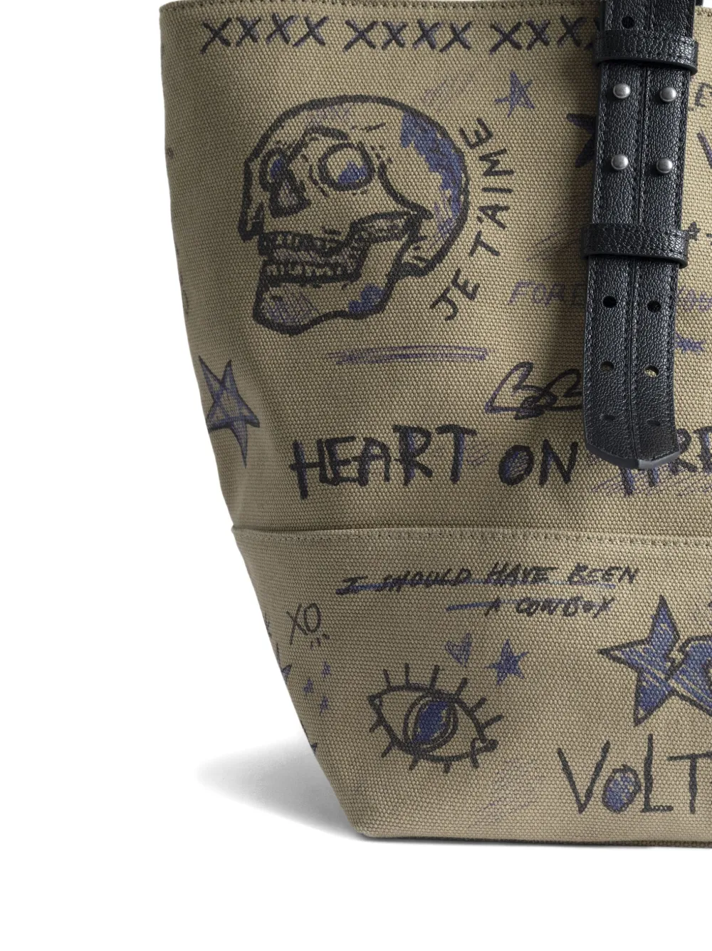 Zadig&Voltaire Shopper met print Beige