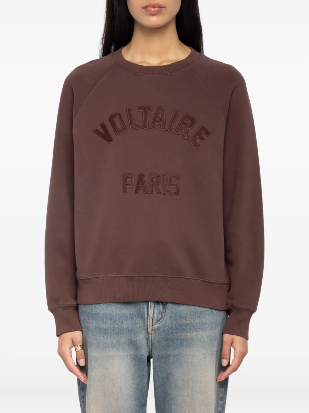 Zadig&Voltaire Sweater met logopatch Bruin