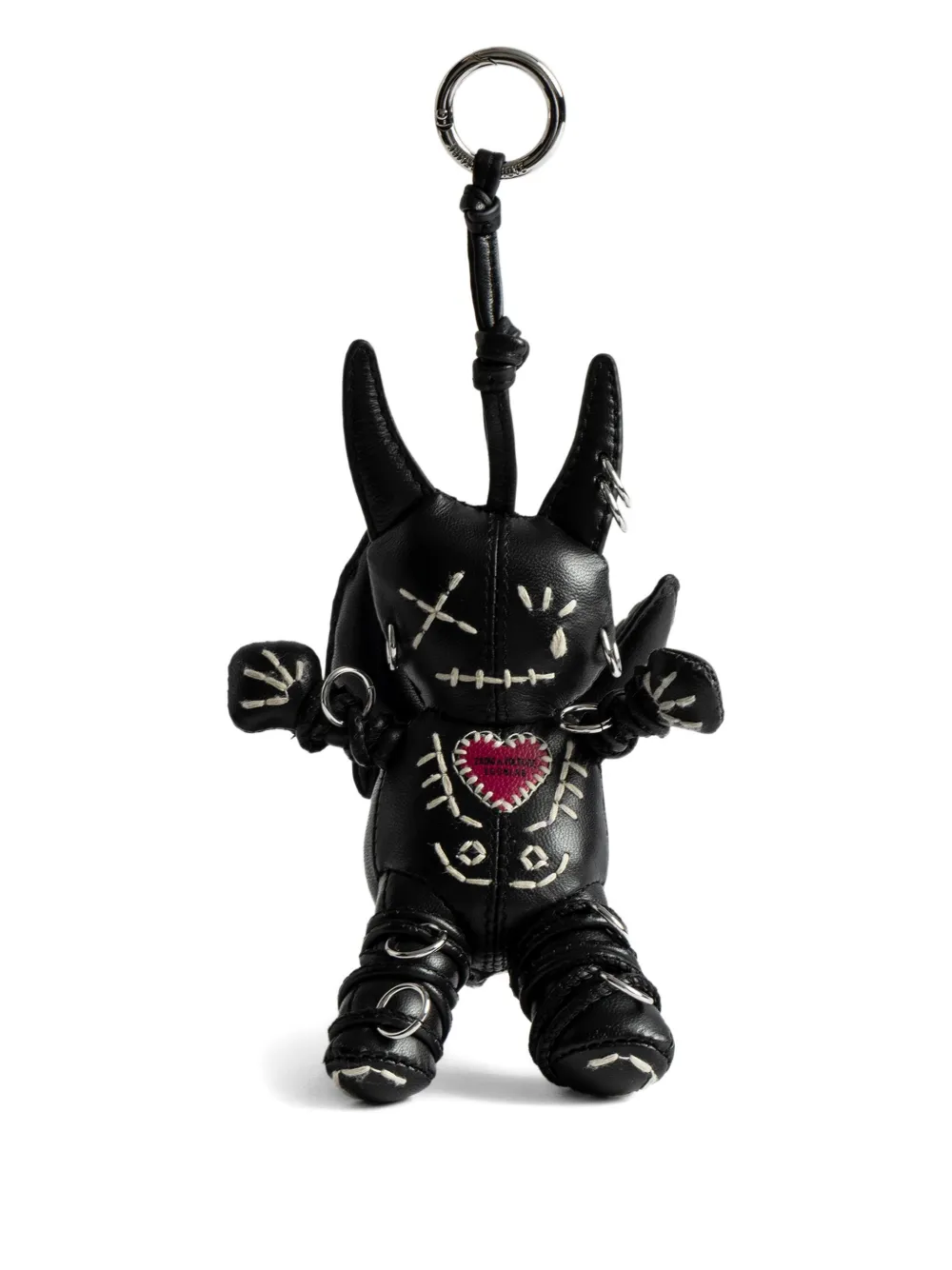 Zadig & Voltaire Devil Wings Keyring Charm In Black