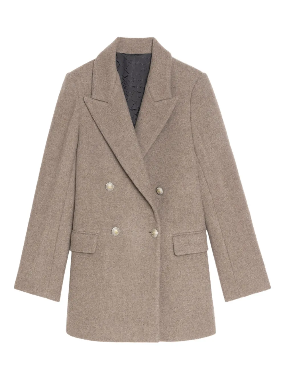Zadig&Voltaire Miew double-breasted buttoned coat Beige