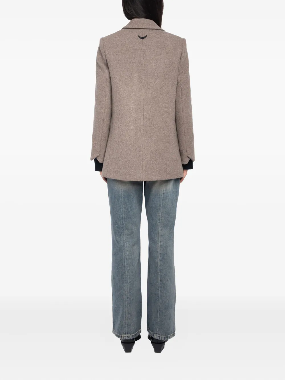 Zadig&Voltaire Miew jas met dubbele rij knopen Beige