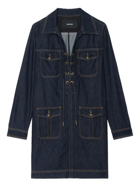 Zadig&Voltaire Remacha lace-up pocket mini dress