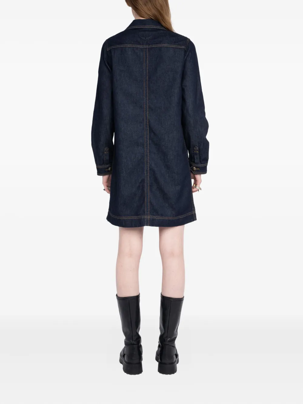 Zadig&Voltaire Remacha mini-jurk met veters en zak Blauw