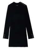 Zadig&Voltaire striped button-detailed mini dress - Black