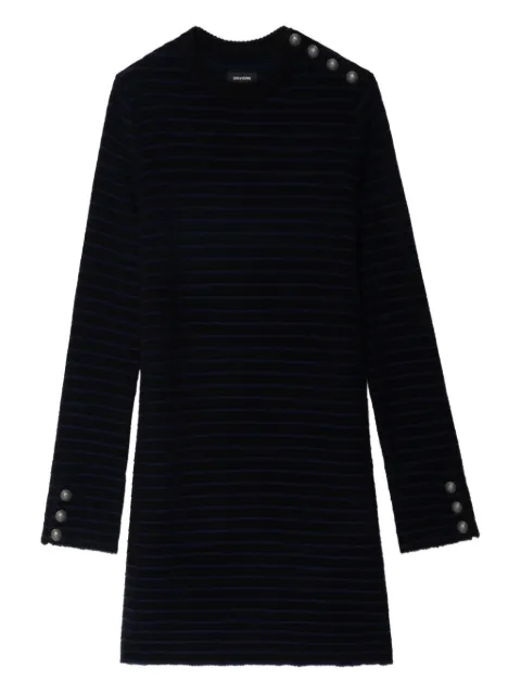 Zadig&Voltaire striped button-detailed mini dress