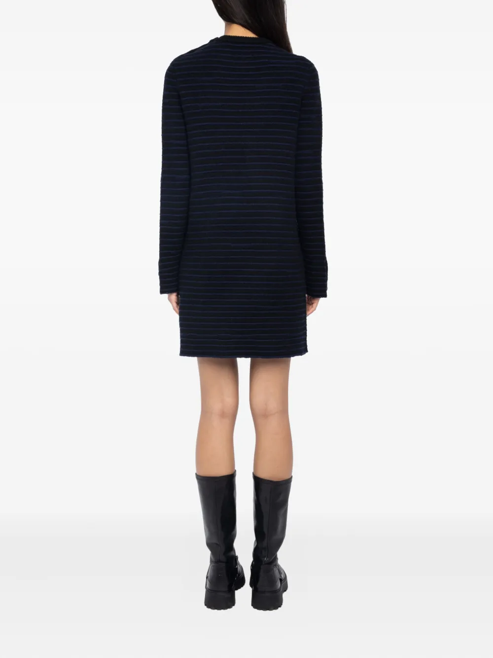 Zadig&Voltaire striped button-detailed mini dress Zwart