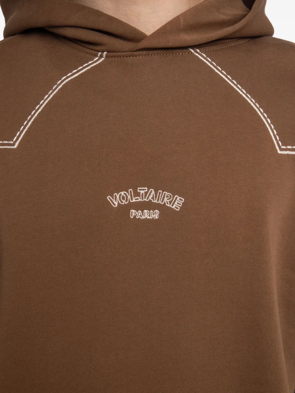 Zadig&Voltaire Sweeny hoodie met borduurwerk Bruin
